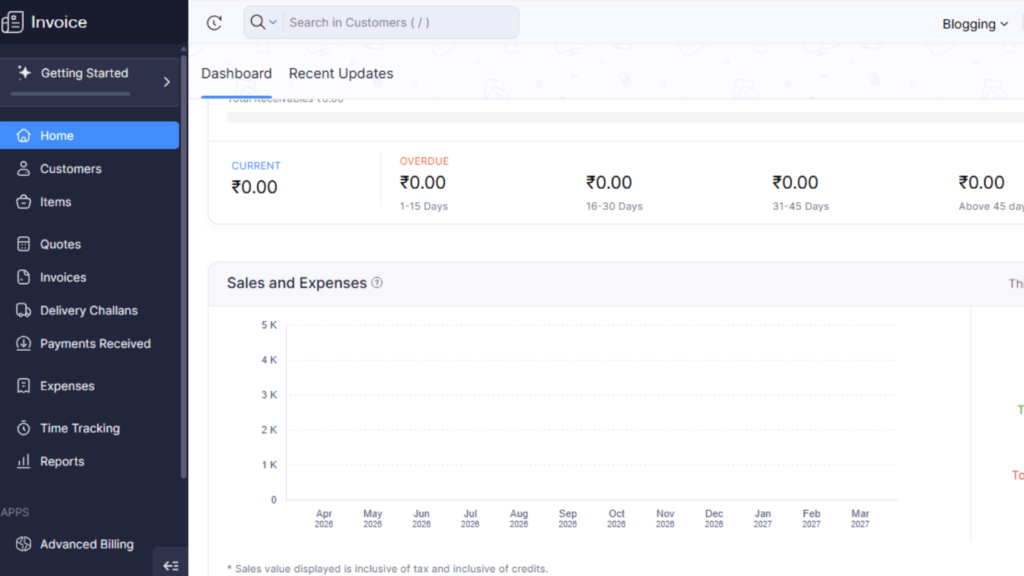 Zoho Invoice